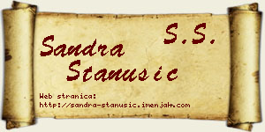 Sandra Stanušić vizit kartica
